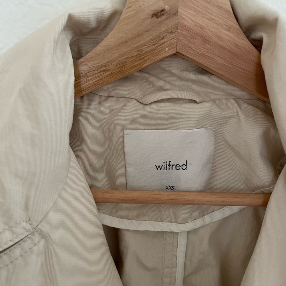 Aritzia Wilfred Classic Cream Trench Coat - Picture 3 of 7